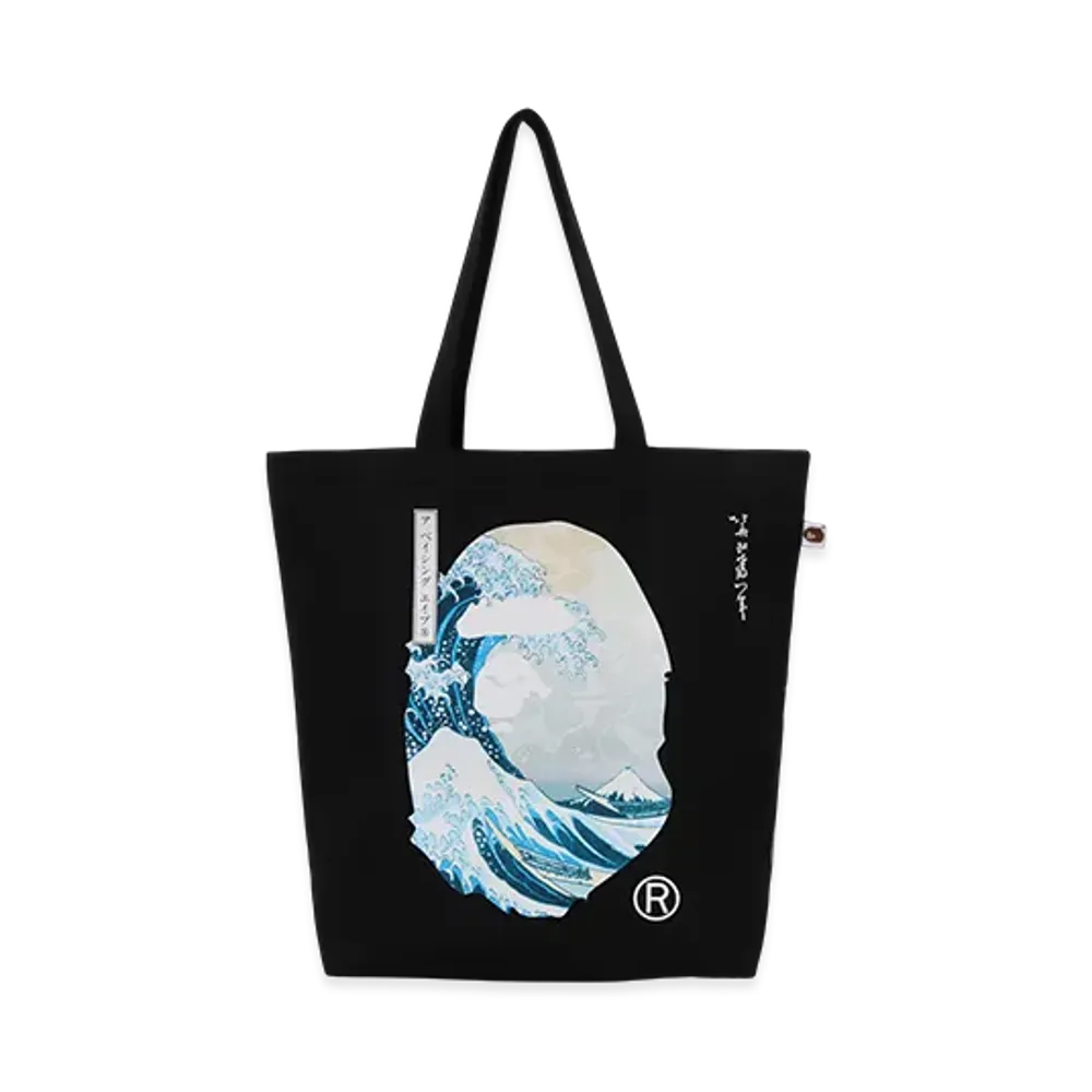 A BATHING APE x UKIYO-E Tote Bag "Ivory"