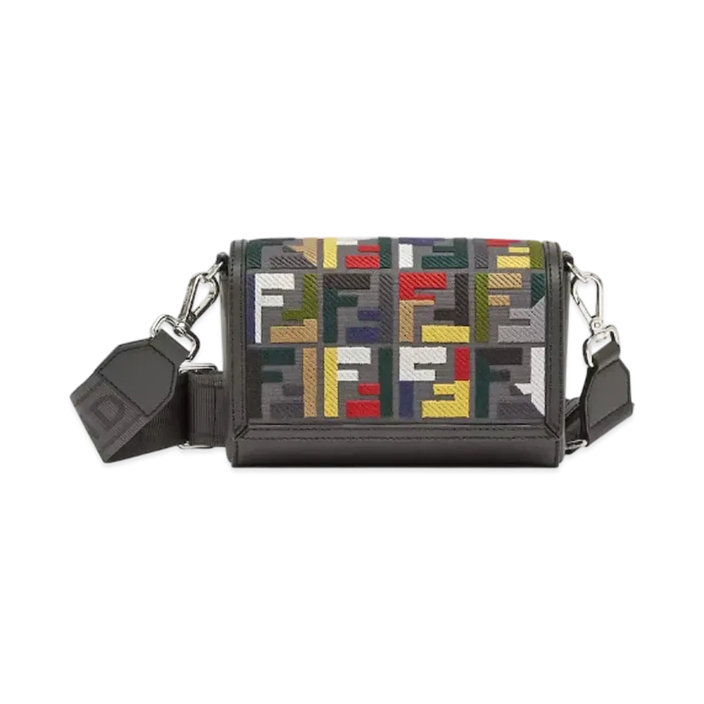 FENDI FF Compact Bag Canvas Bag with FF Embroidery "Multi Color"