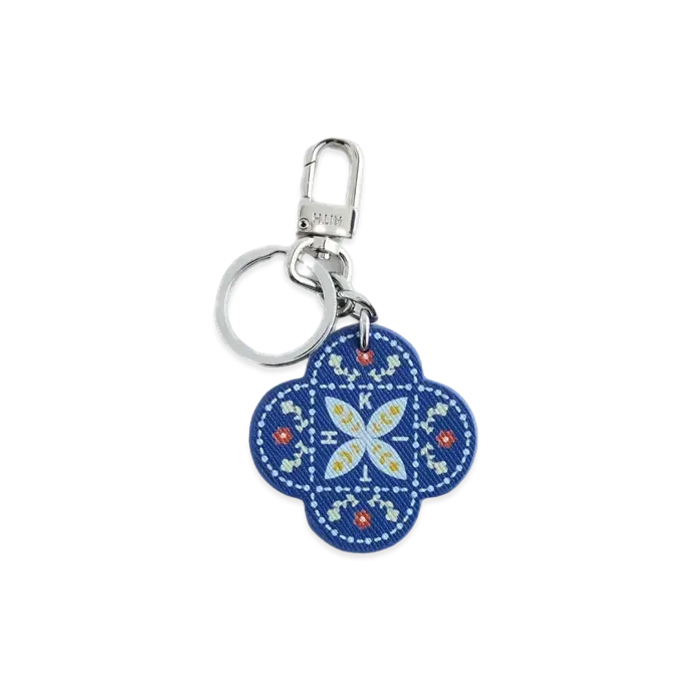 Kith Printed Saffiano Leather Keyring "Cyclone"