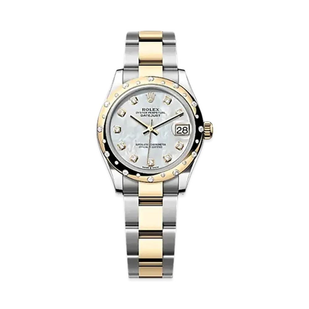 ROLEX Datejust 31mm Oystersteel & Yellow Gold Diamond 278343RBR "White Mother-of-Pearl"