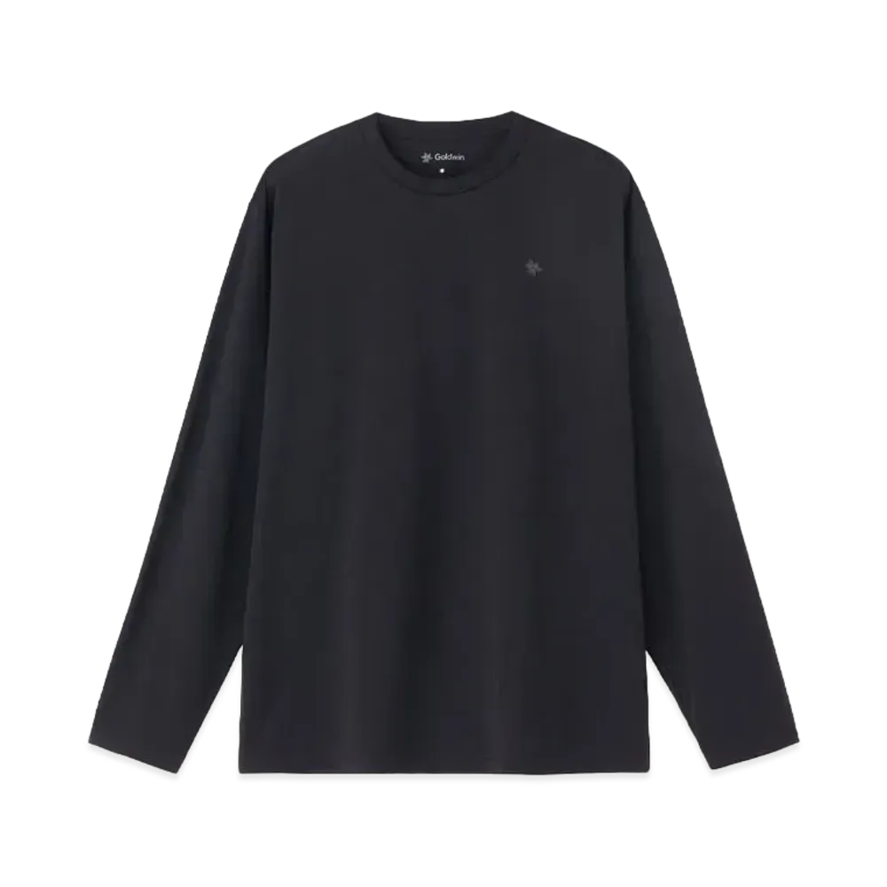 Goldwin Peak Motif Print Long Sleeve T-Shirt (Unisex) "Black"