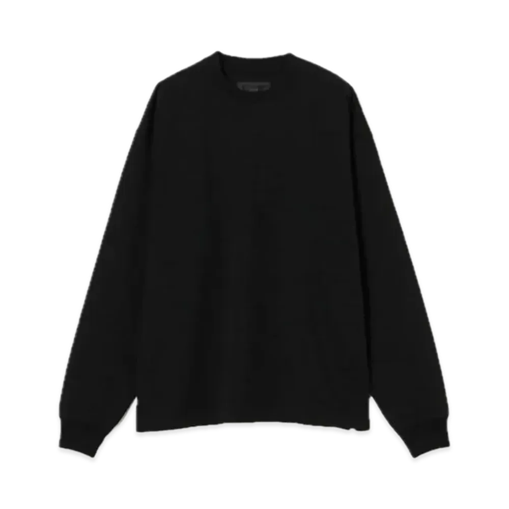 BEAMS Suvin Cotton Long Sleeve T-Shirt "Black"