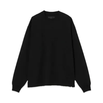 BEAMS Suvin Cotton Long Sleeve T-Shirt "Black"