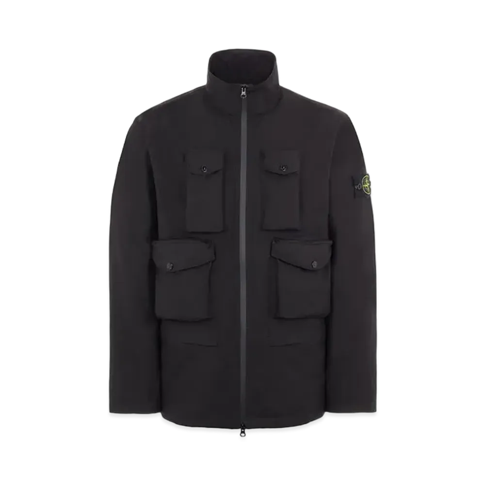 Stone Island 40430 RIPSTOP GORE-TEX WITH PACLITE PRODUCT TECHNOLOGY_PACKABLE "Black"