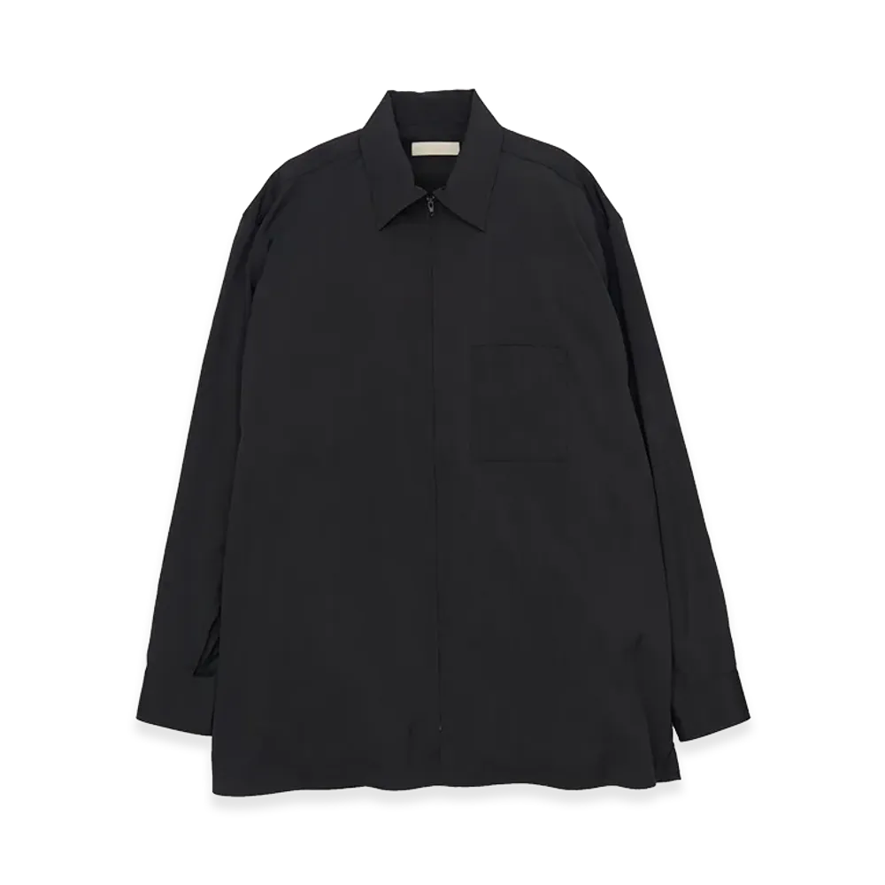 YOKE Silk Nylon Zip Shirt "Black"