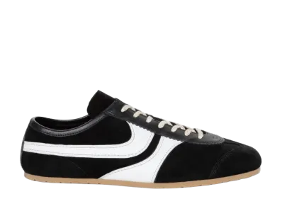 DRIES VAN NOTEN Suede Sneakers With Leather Inserts "Black"