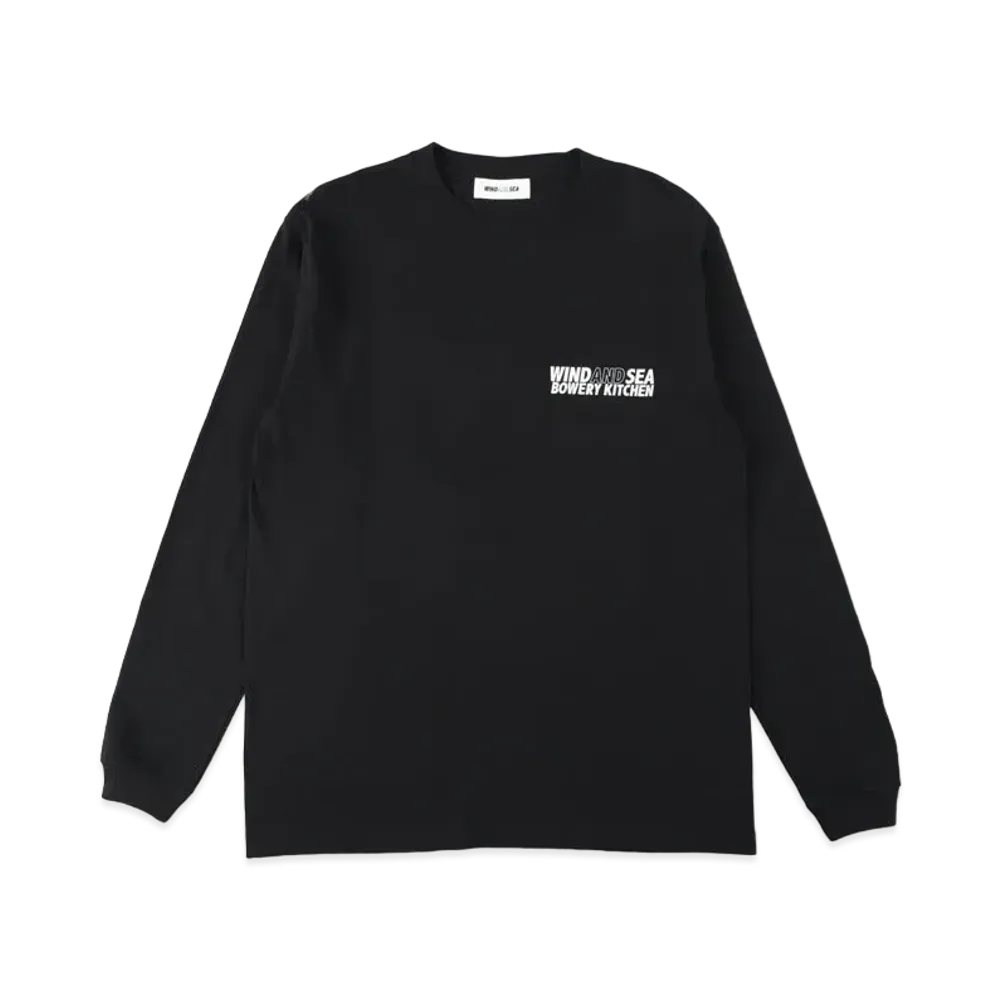 WIND AND SEA BOWERY KITCHEN X WDS L/S TEE (WDS) "Black"