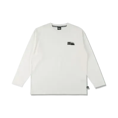 FIRST DOWN L/S EMBROIDERY TEE "White"