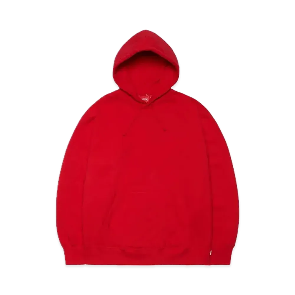 Supreme Satin Applique Hooded Sweatshirt (22FW) "Red"