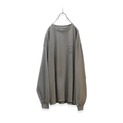 ANCELLM Message L/S T-Shirt "Gray"