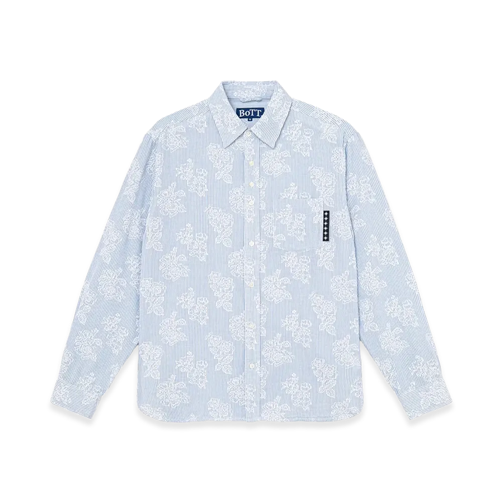BoTT Flower Striped Shirt "Blue"