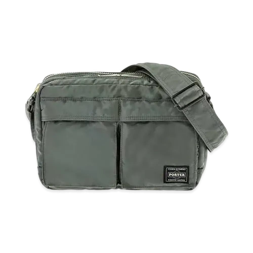 PORTER / TANKER Sling Bag W Zip "Sage Green"
