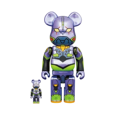 Bearbrick Evangelion Unit 1 CHROME Ver.100%&400%