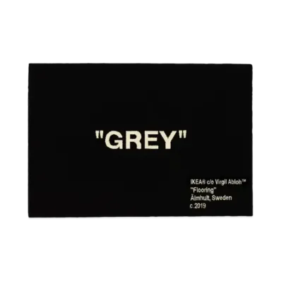 OFF-WHITE / IKEA "GREY" Rug "Black"