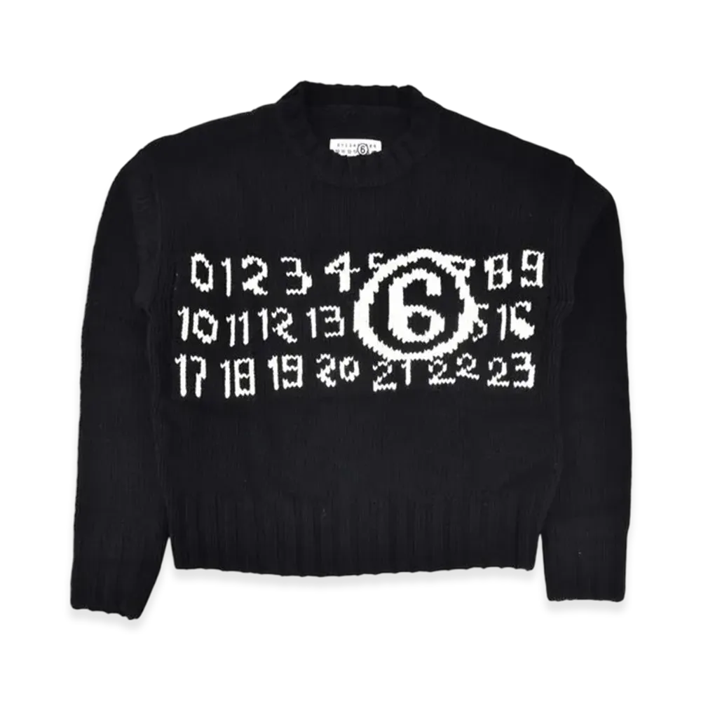 MM6 Maison Margiela Kids Cropped Pullover Knit "Black"