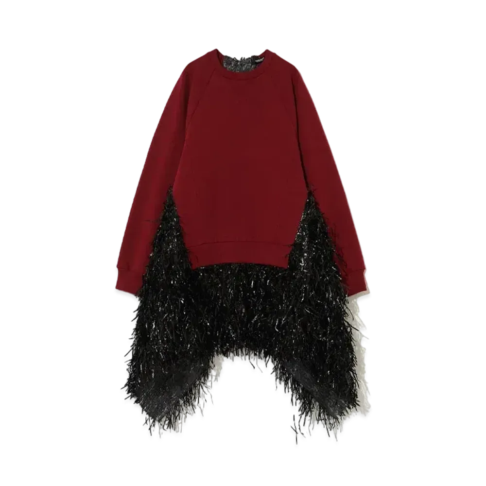 UNDERCOVER Cotton Sweatshirt Dress "Bordeaux"
