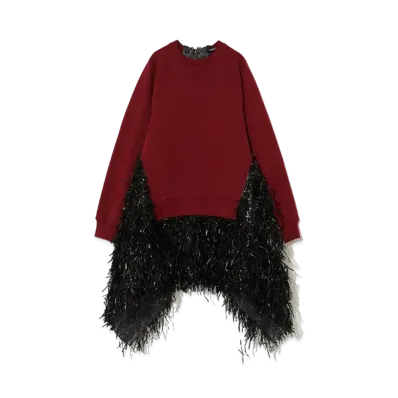 UNDERCOVER Cotton Sweatshirt Dress "Bordeaux"