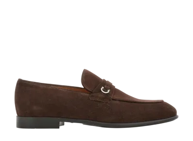 Salvatore Ferragamo Moccasin With Gancini Ornament "Dark Brown"