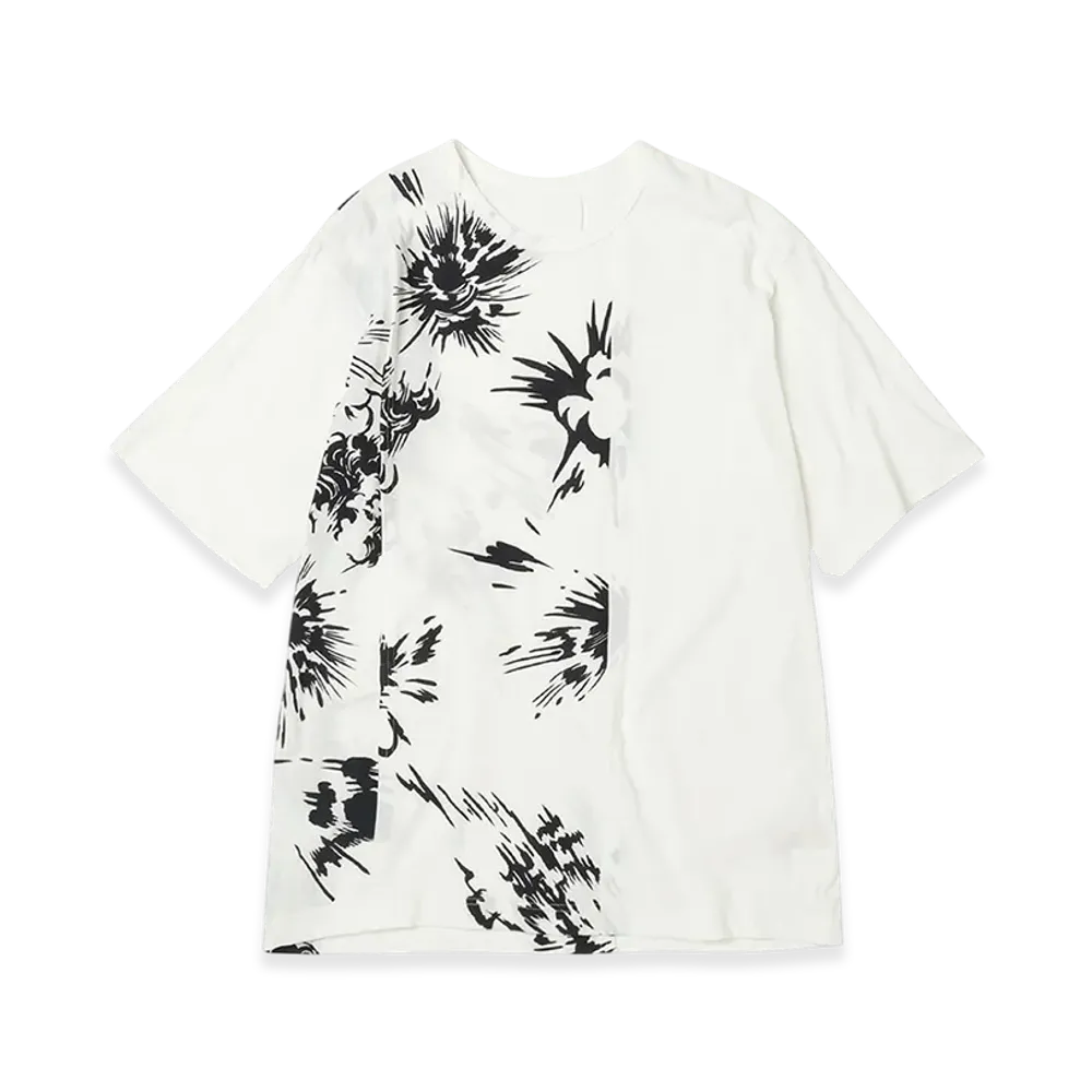 Ground Y x CHAINSAW MAN Collaborate Collection Explosion Graphic T-Shirt "White"