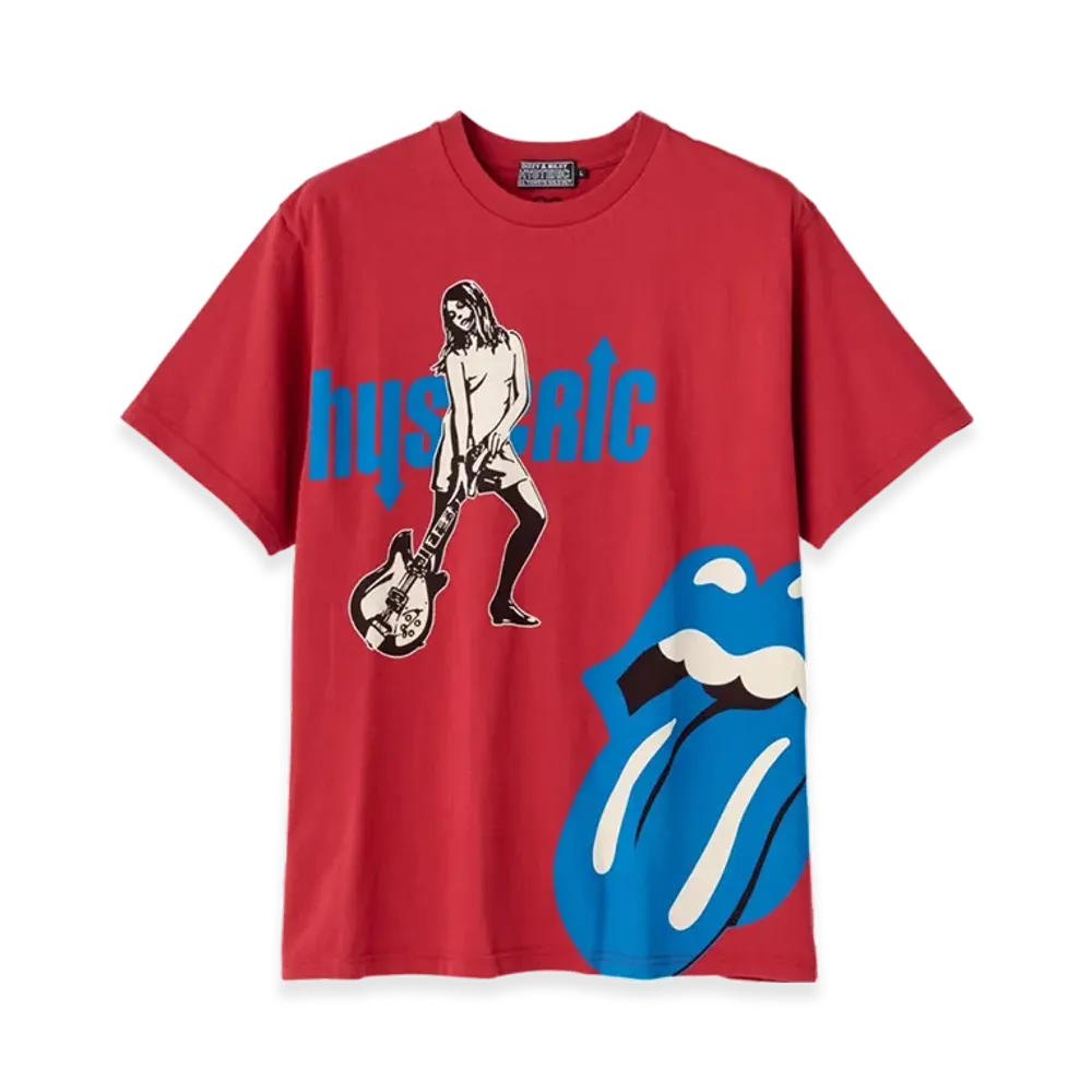 HYSTERIC GLAMOUR x The Rolling Stones Hysteric Girl & Tongue T-Shirt "Red"