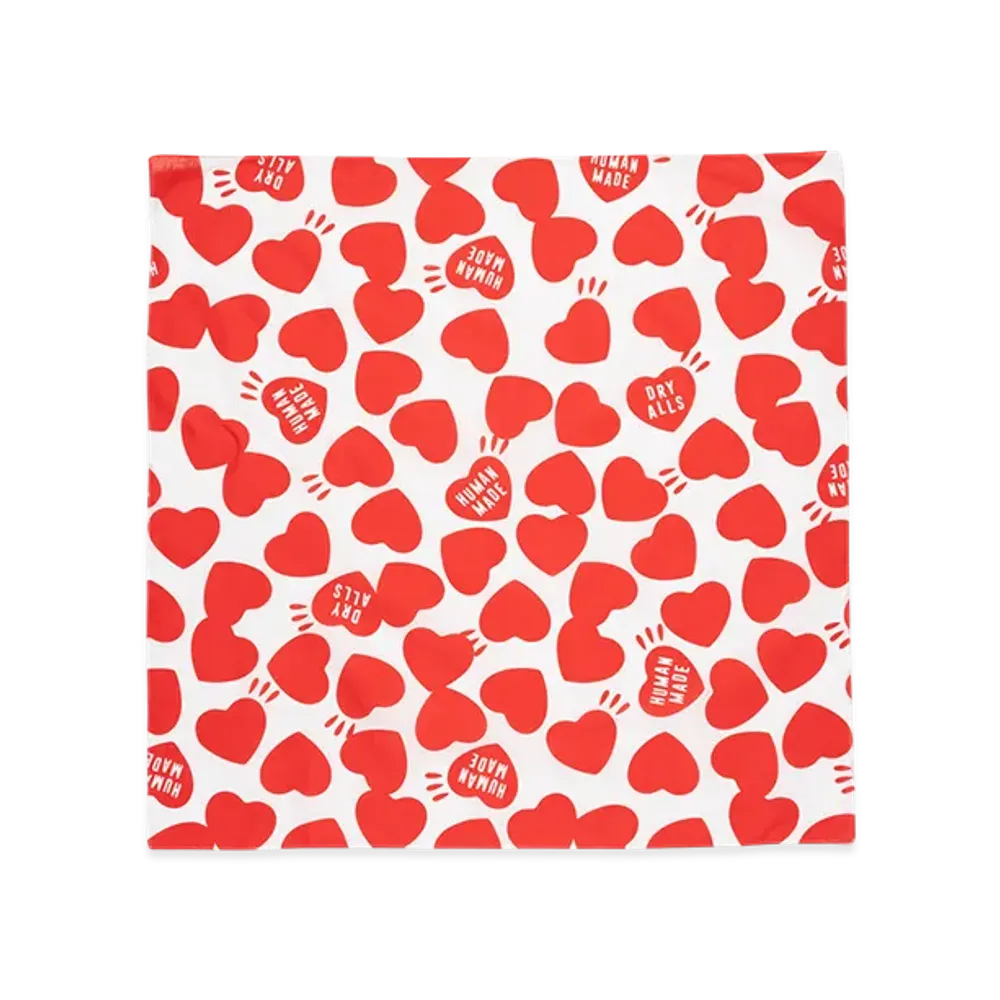 HUMAN MADE Heart Big Bandana "Red"