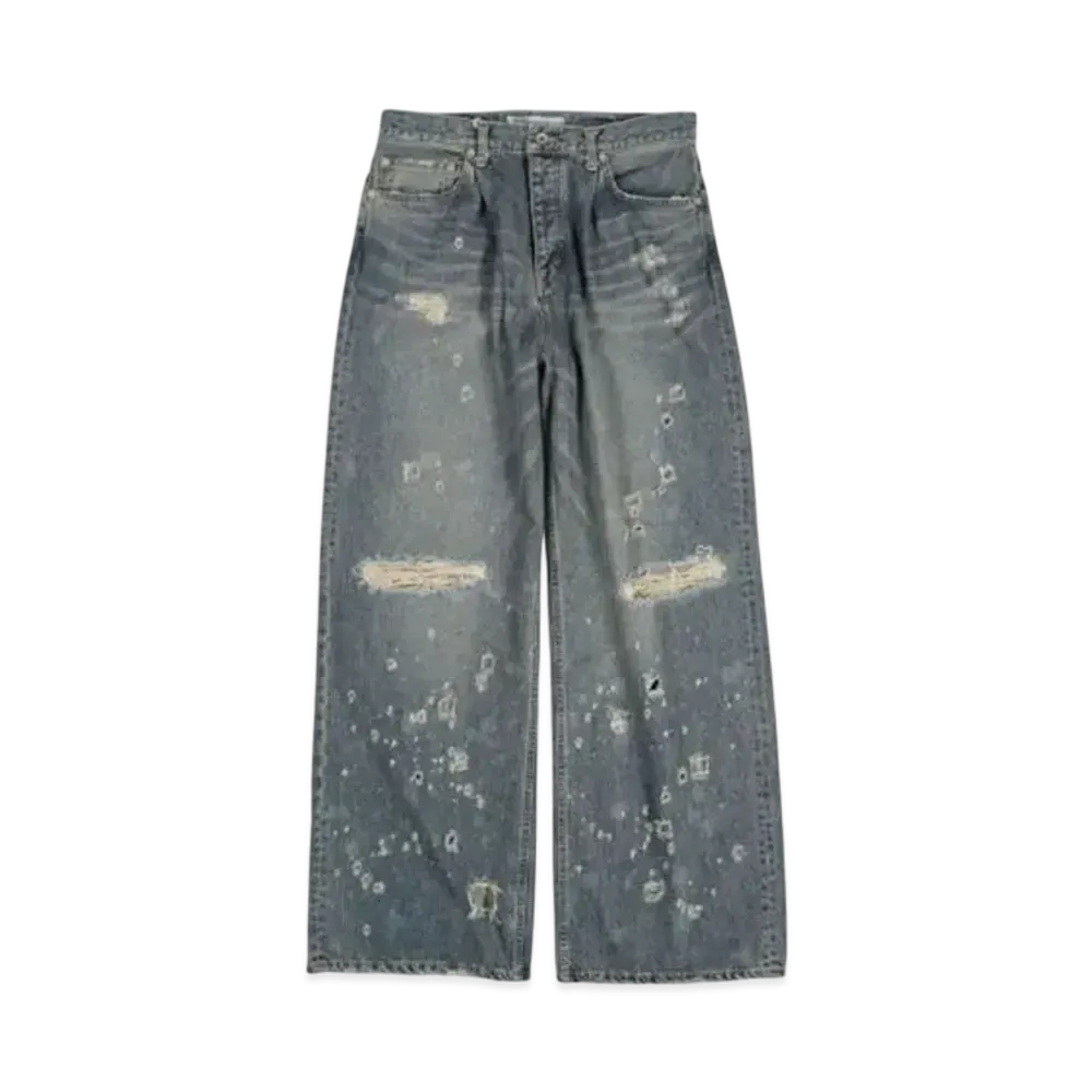 DAIRIKU Super Damage Wide Vintage Denim Pants "Indigo"