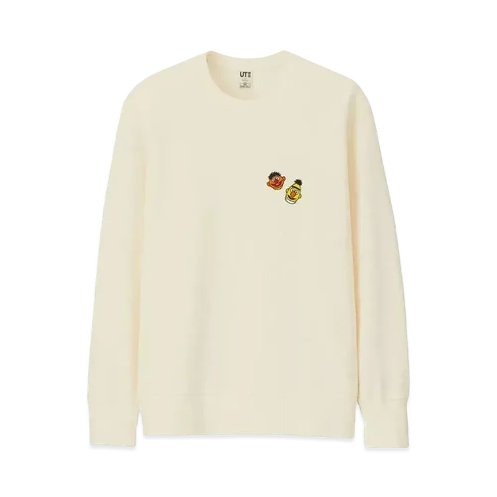 KAWS x Uniqlo x Sesame Street Bert & Ernie Heads Sweatshir "Natural"