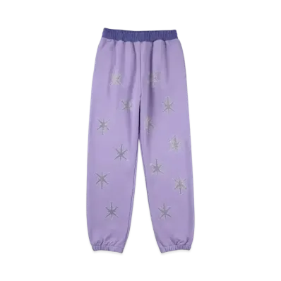 Unknown London Panel Mix Dagger Rhinestone Jogger "Purple"
