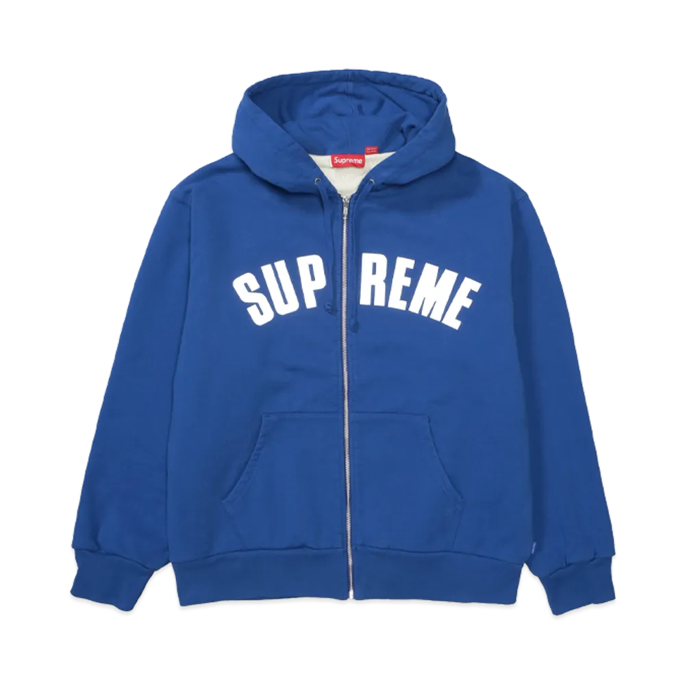 Supreme Arc Thermal Lined Zip Up Hooded Sweatshirt "Royal"