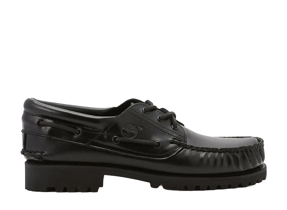 Timberland 3-Eye Lug Handsewn Boat Shoes "Black"