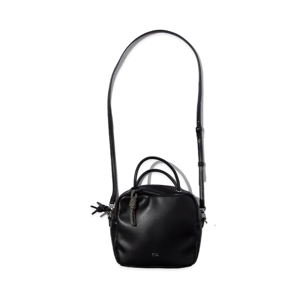 F/CE. Tech Leather Mini Square Shoulder "Black"