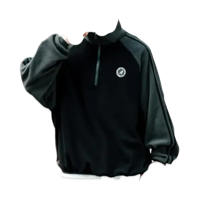 KANGOL Rocky Monroe Exclusive Micro Fleece Half Zip Sweatshirt "Black2"