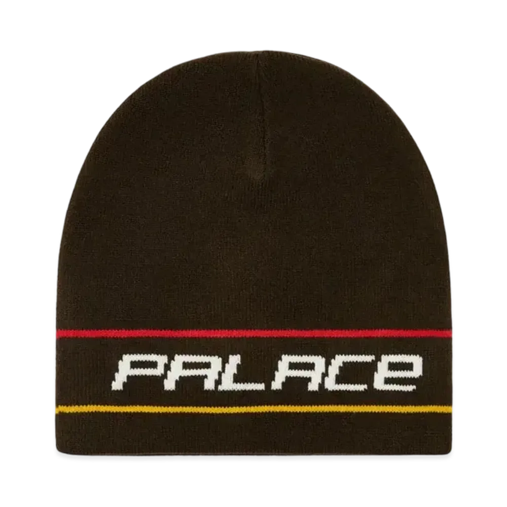 Palace Stripe Nein Cuff Beanie "Brown"