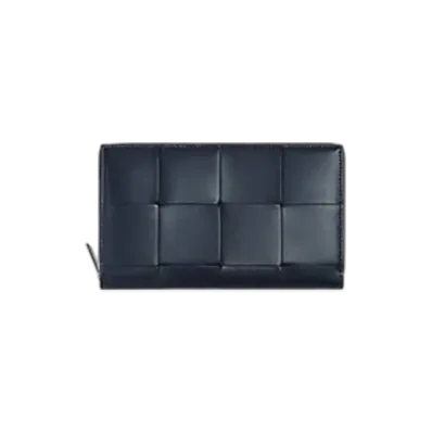 Bottega Veneta Cassette Zip Around Wallet "Space/Sapele"