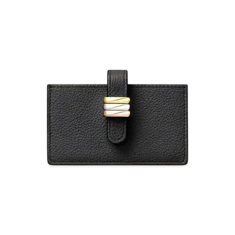 Cartier Accordion Card Holder, Trinity "Black/Gold/Pink Gold"