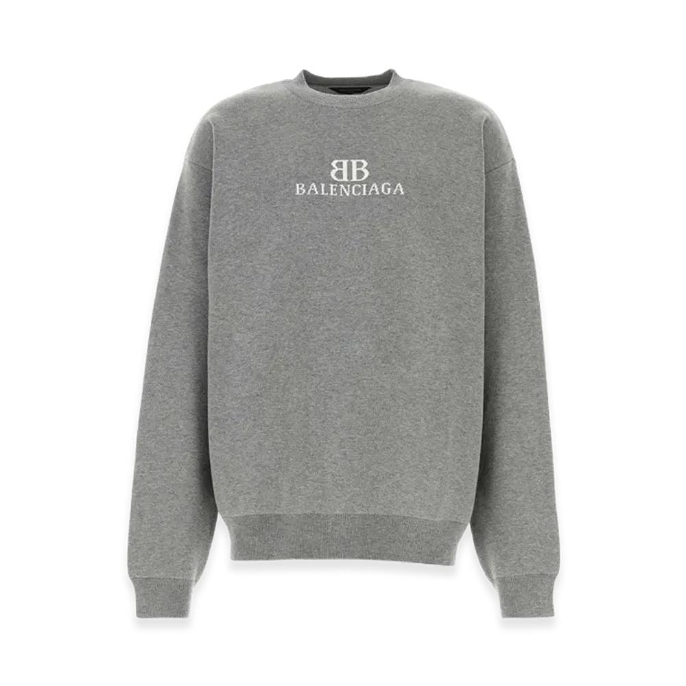 BALENCIAGA Cotton Crewneck Sweatshirt "Grey"