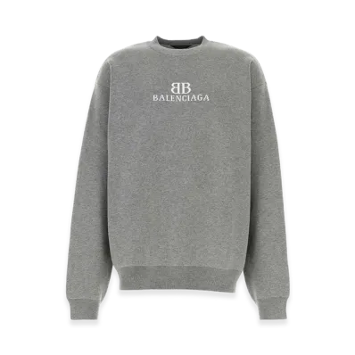 BALENCIAGA Cotton Crewneck Sweatshirt "Grey"