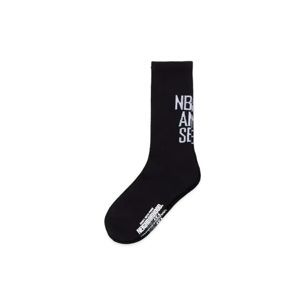 WIND AND SEA x NEIGHBORHOOD Logo Socks "Black"