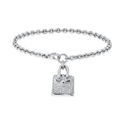 Hermes Birkin Amulette Bracelet PM "White Gold/104 Diamonds"