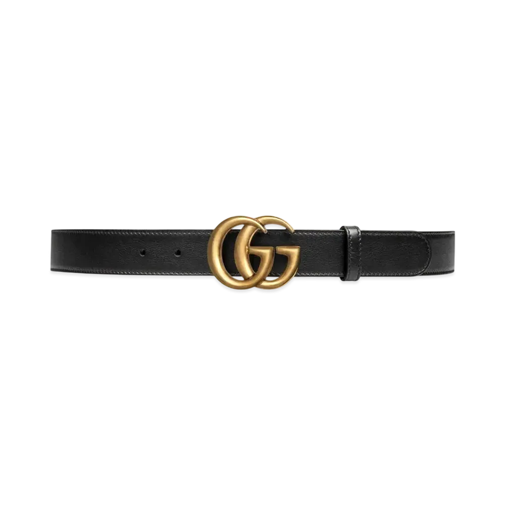 GUCCI GG Marmont Thin Belt "Black"