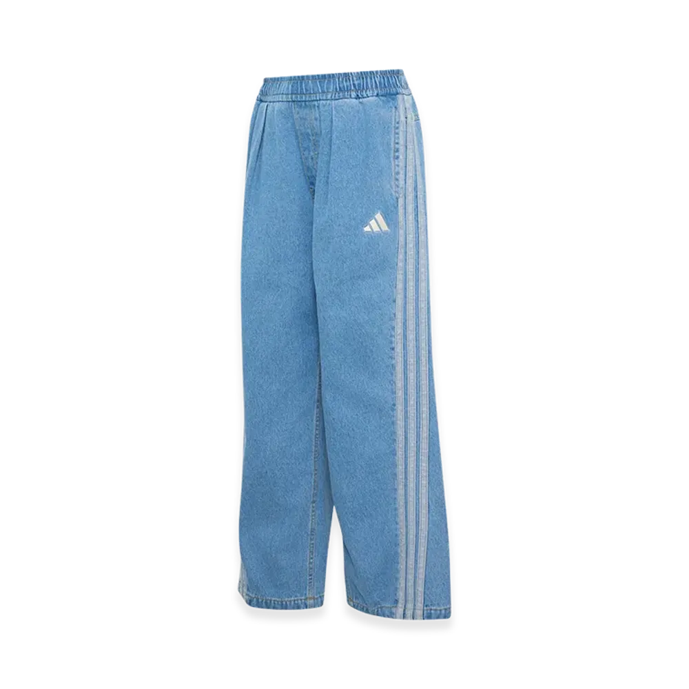 adidas Women's Stadium Wash Denim Loose Fit Pants "Crystal Sky"