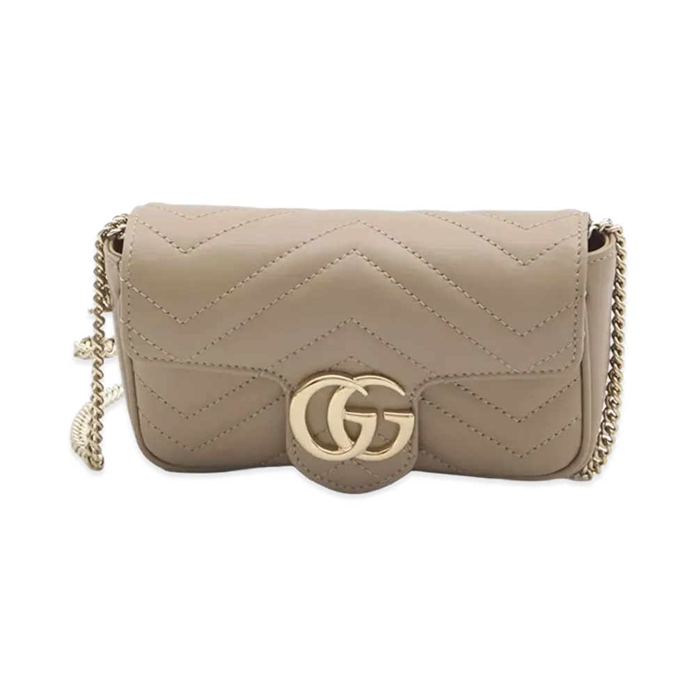 GUCCI Women's 'GG Marmont' Mini Crossbody Bag "Beige"