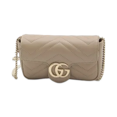 GUCCI Women's 'GG Marmont' Mini Crossbody Bag "Beige"