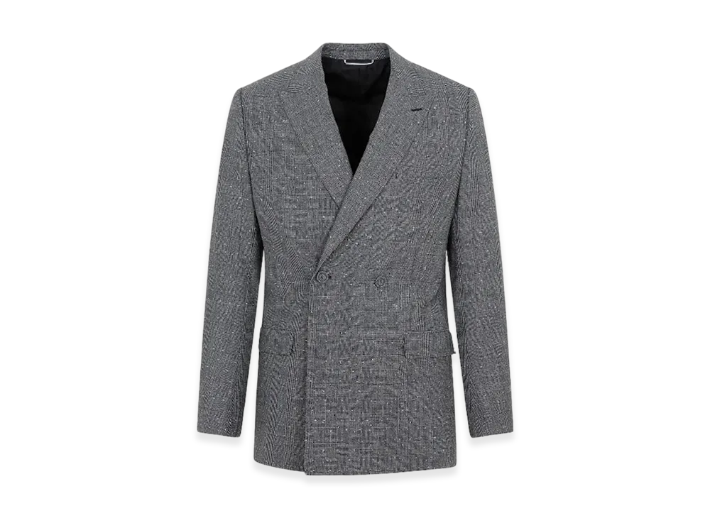 Dior Double Breasted Check Jacket "Gray"