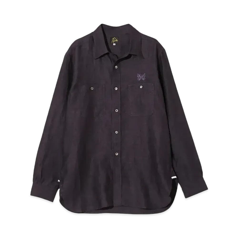 NEEDLES Work Shirt - Linen Chambray "Purple"