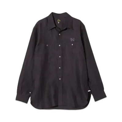 NEEDLES Work Shirt - Linen Chambray "Purple"
