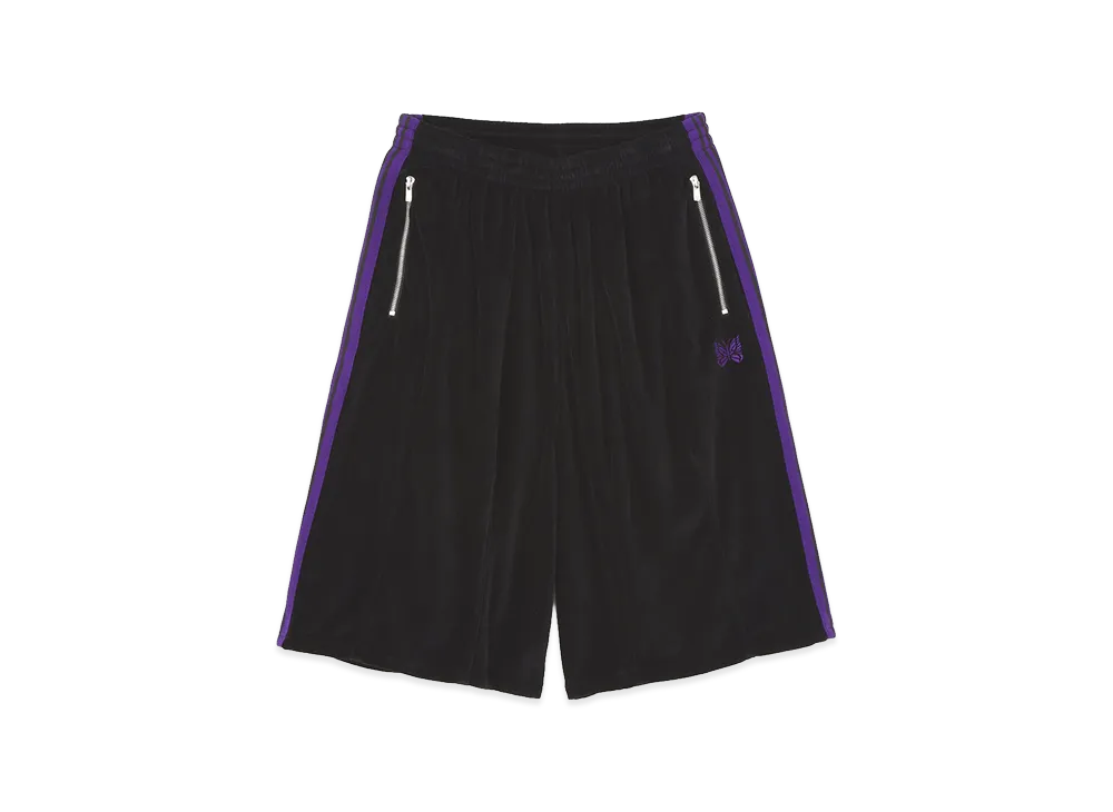 NEEDLES x LHP Track Shorts - C/Pe Velour "Black"