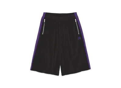 NEEDLES x LHP Track Shorts - C/Pe Velour "Black"