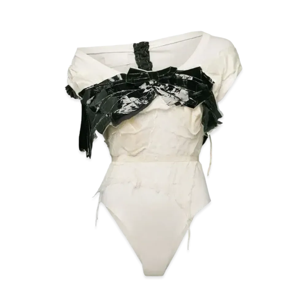 Maison Margiela Women's Bow Bodysuit "White"