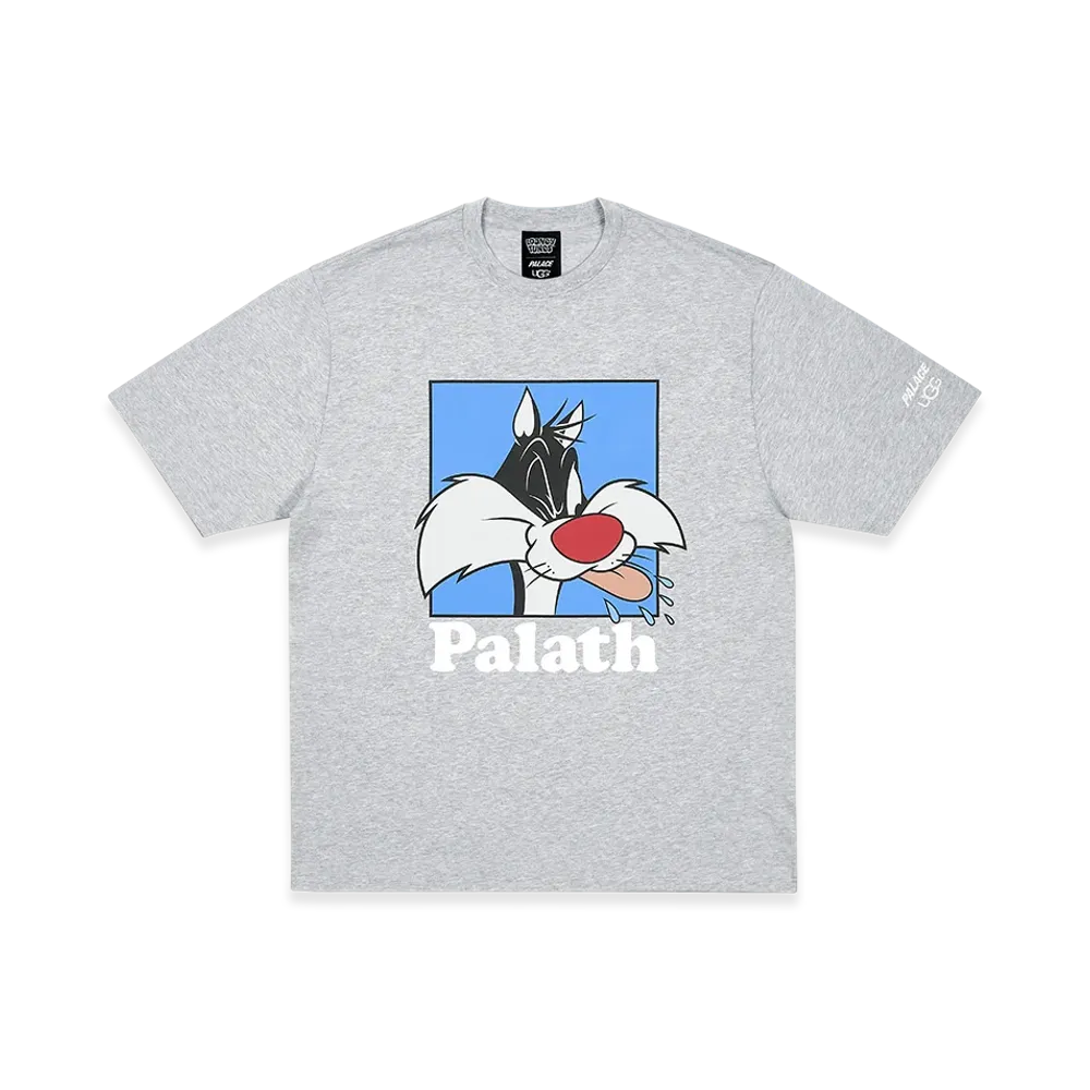 PALACE x UGG x Looney Tunes T Shirt "Grey Marl"